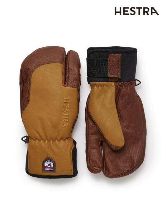 3-Finger Full Leather Short #Cork/Brown [33872]｜HESTRA