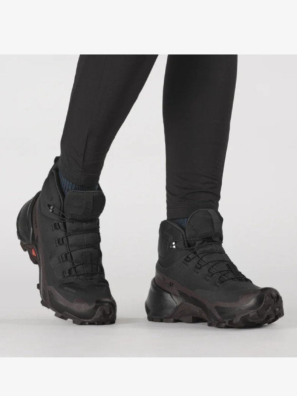 Women's CROSS HIKE 2 MID GORE-TEX #Black/Chocolate Plum/Black [L41731000]｜SALOMON