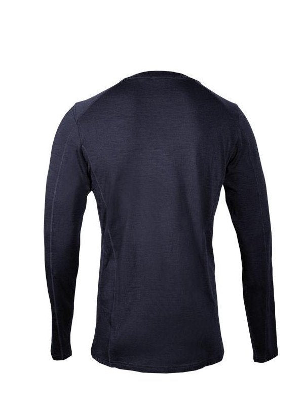 Men's Base Layer Long Sleeve Mid-Weight Crew Neck Top #Black [81-8001-204]｜POINT6