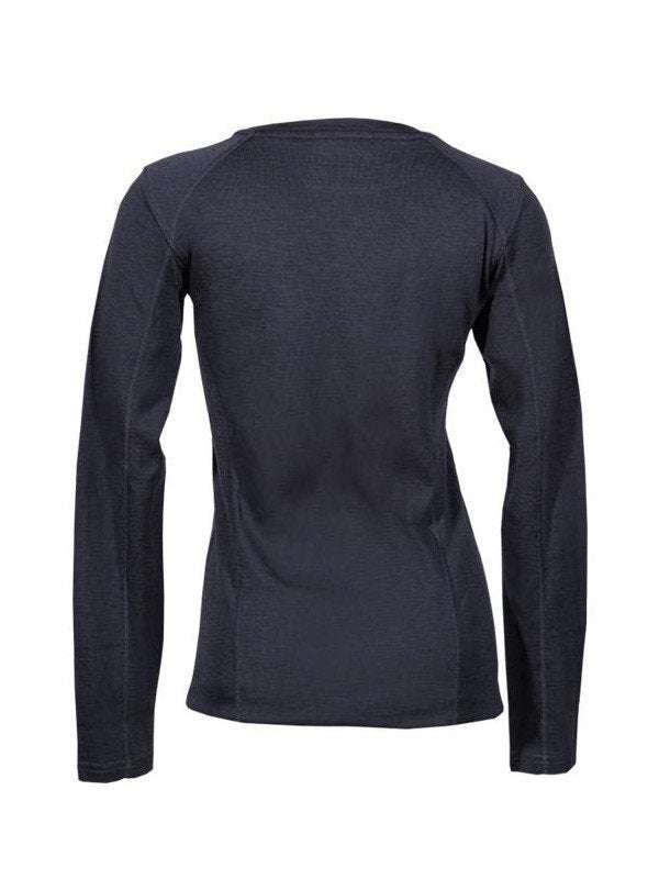 Women's Base Layer Long Sleeve Mid Crew Neck Top #Black [81-8004-204]｜POINT6