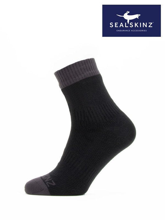 Waterproof Warm Weather Ankle Length Sock #Black/Grey [11100054-1100] | SEALSKINZ