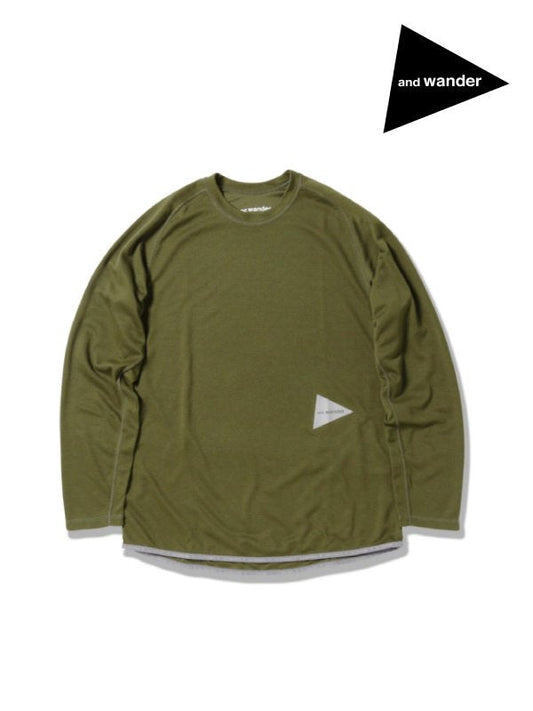 power dry jersey raglan LS T #Khaki [5743164005] ｜andwander