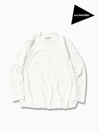 Women's power dry jersey LS T #Off White [5743164007] ｜andwander