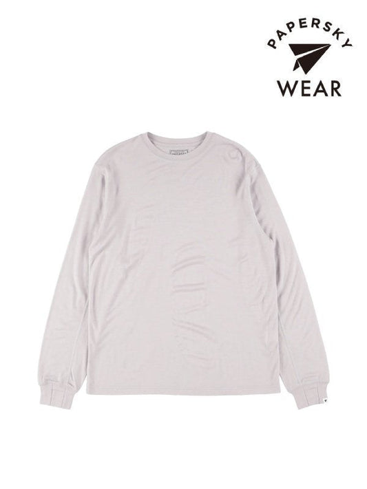 MERILO LONG SLEEVE T-SHIRT #Ice Gray [PS231022]｜PAPERSKY WEAR