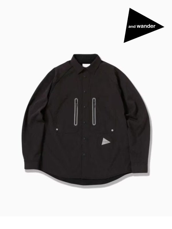 Women's tech LS shirt #black [5743153044] ｜andwander