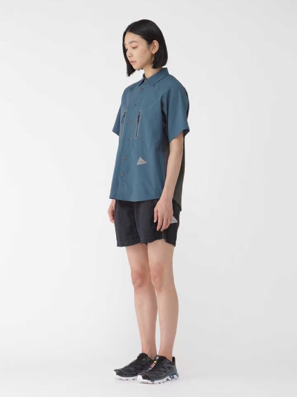 Women's tech SS shirt #blue [5743153045] ｜andwander