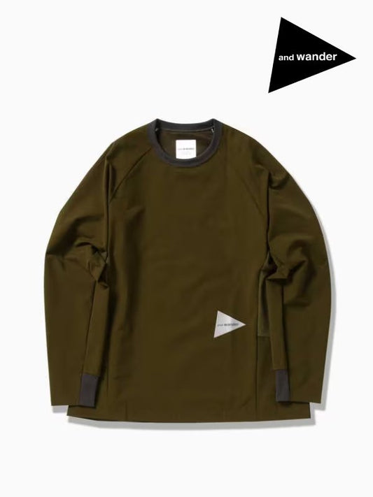 hybrid base layer LS shirt #khaki [5743164072] ｜andwander