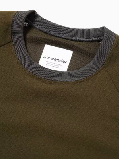 Women's hybrid base layer SS shirt #khaki [5743164073] ｜andwander