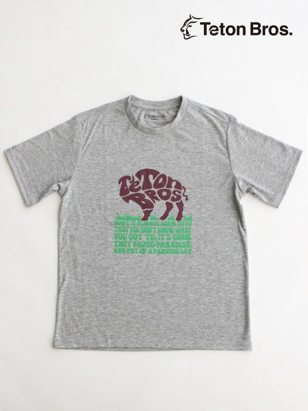 TB Buffalo Tee (Men) #Gray [TB231-81M] ｜Teton Bros.