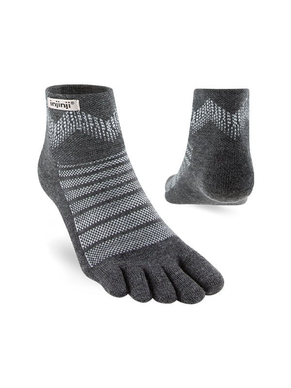 Outdoor midweight mini crew wool #slate [223630] | injinji