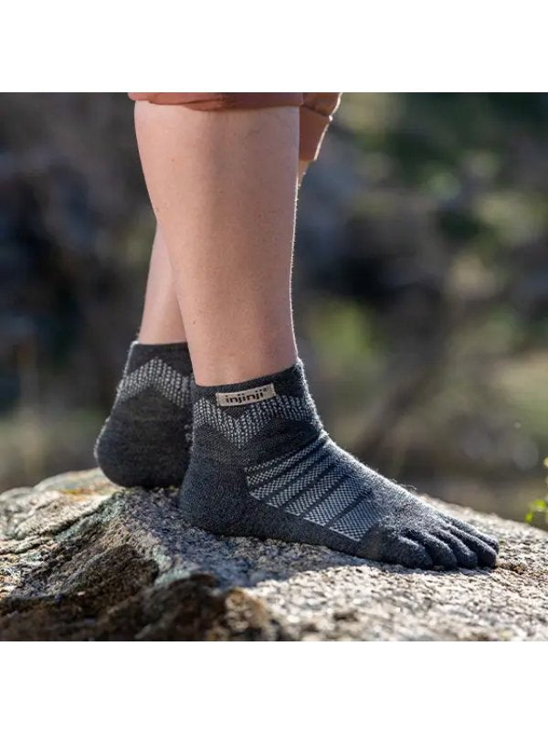 Outdoor midweight mini crew wool #slate [223630] | injinji