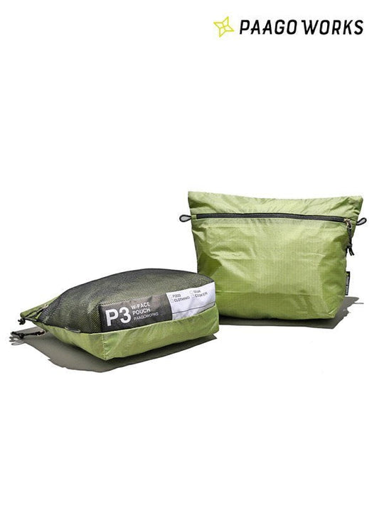 W-FACE Pouch 3 #MOSS GREEN [US103MGN] | PAAGO WORKS
