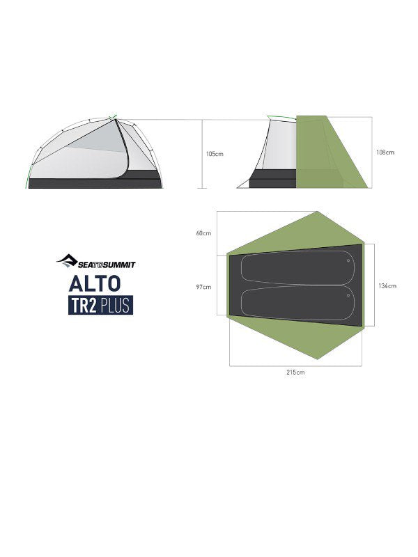 アルトTR2プラステント #グリーン [ST87004001]｜SEA TO SUMMIT【Outlet_30】