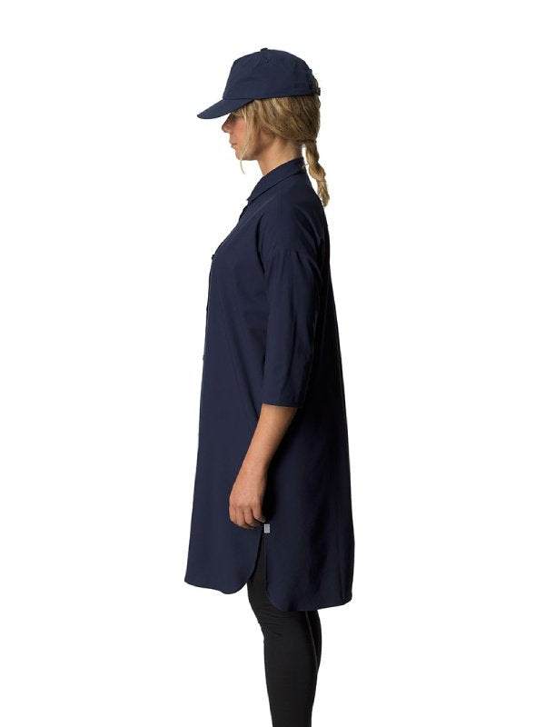 Women's Route Shirt Dress #Blue Illusion [169794]｜HOUDINI