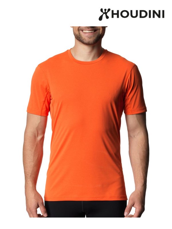 Men's Pace Air Tee #Sunset Orange [860019]｜HOUDINI