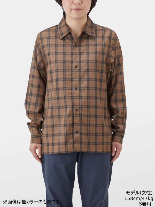 山と道｜ヤマトミチ Merino Shirt (unisex) #Gray Check – moderate