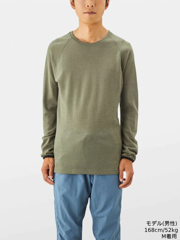 山と道｜ヤマトミチ DF Mesh Merino Long Sleeve (unisex) #Olive