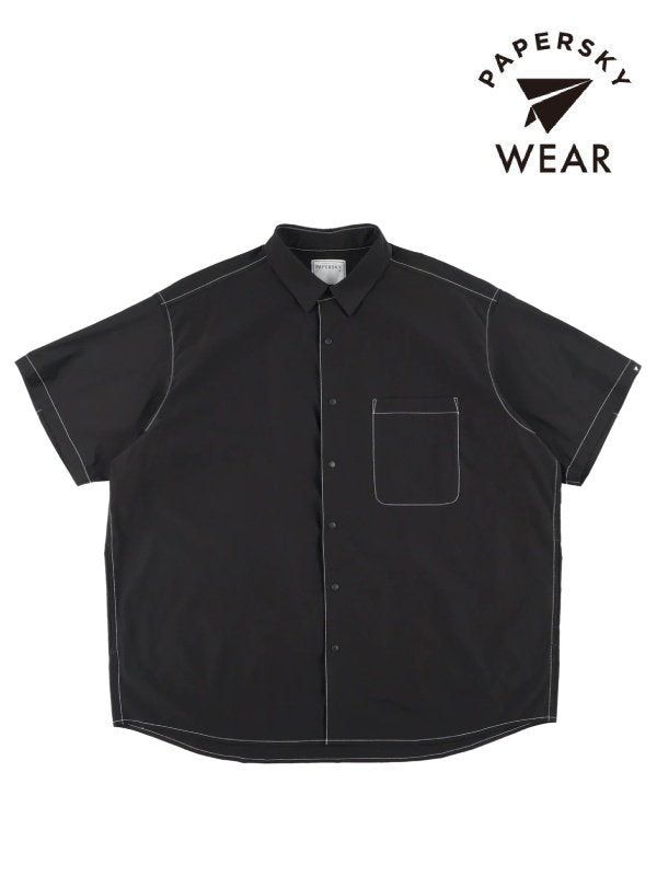 HIKE&BIKE CAVE BIG HALF SHIRTS #BLACK [PS231311-2]｜PAPERSKY WEAR