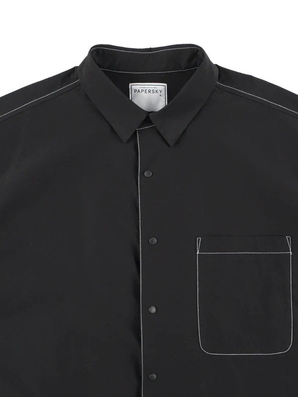 HIKE&BIKE CAVE BIG HALF SHIRTS #BLACK [PS231311-2]｜PAPERSKY WEAR