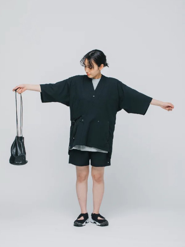 JINBEI HAORI #BLACK [PS231306]｜PAPERSKY WEAR