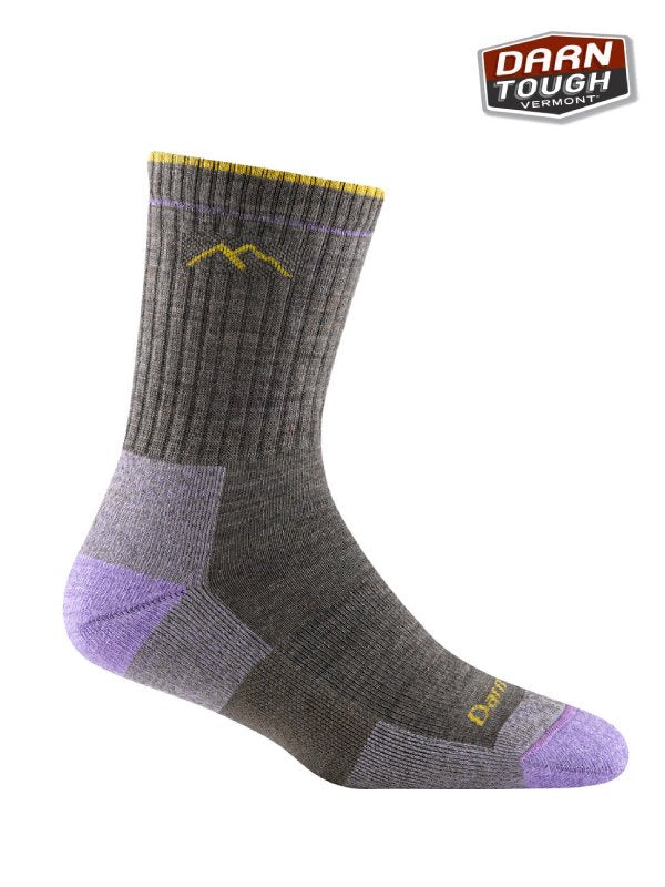 Women's Hiker Micro Crew Midweight with Cushion #Taupe [19441903003]｜DARN TOUGH