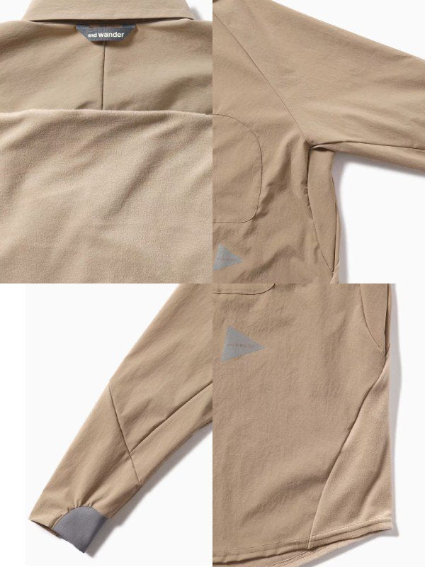 Women's fleece base LS shirt #beige [5743253026] ｜andwander