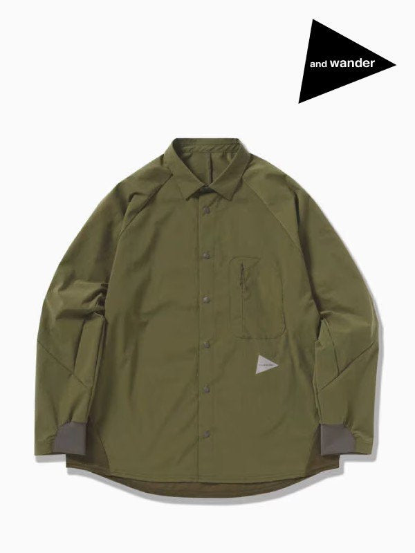 Women's fleece base LS shirt #khaki [5743253026] ｜andwander