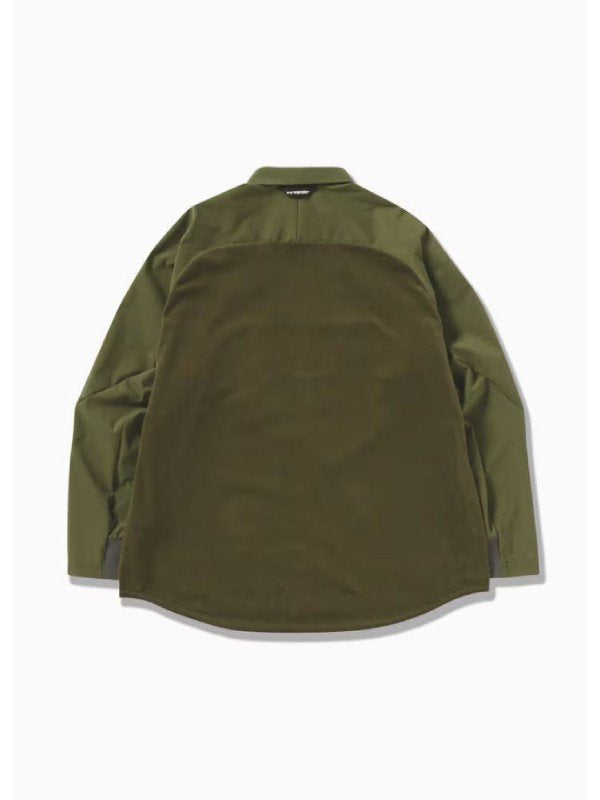 Women's fleece base LS shirt #khaki [5743253026] ｜andwander