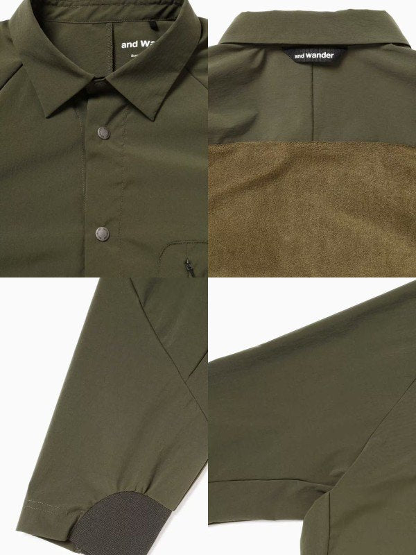 Women's fleece base LS shirt #khaki [5743253026] ｜andwander