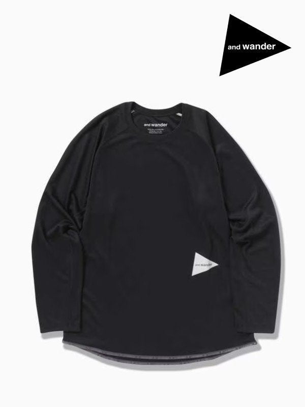 Women's power dry jersey raglan LS T #black [5743264029] ｜andwander