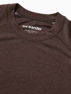 Women's power dry jersey raglan LS T #brown [5743264029] ｜andwander