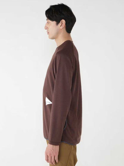 power dry jersey raglan LS T #brown [5743264029] ｜andwander