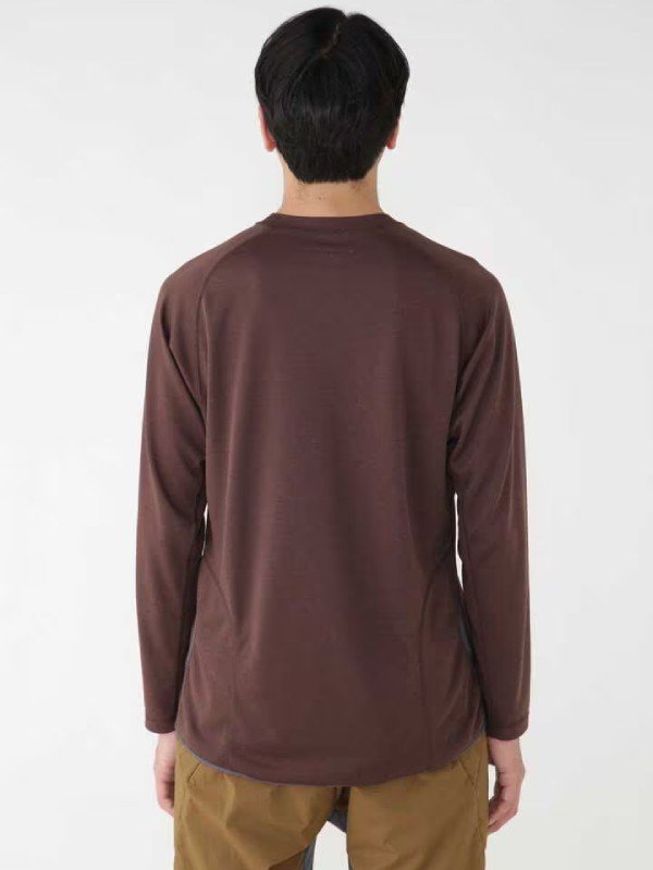 power dry jersey raglan LS T #brown [5743264029] ｜andwander