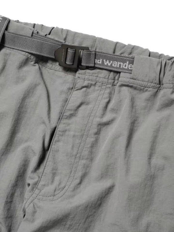 andwander｜アンドワンダー Ny taffeta hiker pants #gray