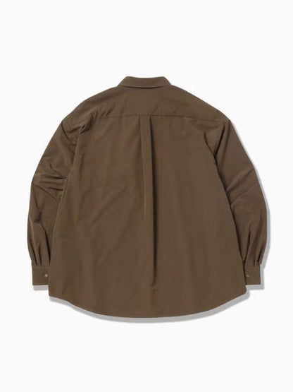 light w cloth shirt #brown [5743283071] ｜andwander