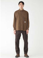 light w cloth shirt #brown [5743283071] ｜andwander
