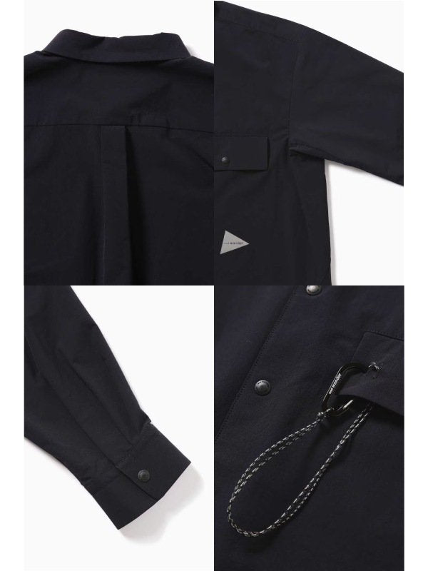 light w cloth shirt #navy [5743283071] ｜andwander
