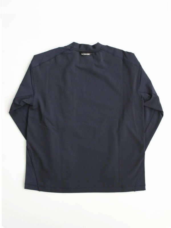 hybrid warm pocket LS T #navy [5743284075] ｜andwander