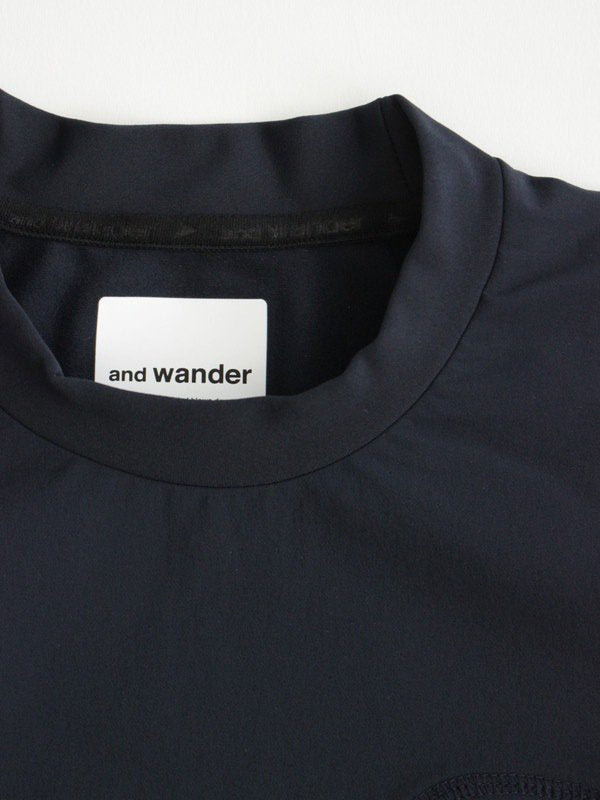 andwander｜アンドワンダー hybrid warm pocket LS T #navy