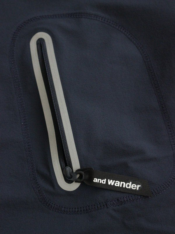 hybrid warm pocket LS T #navy [5743284075] ｜andwander