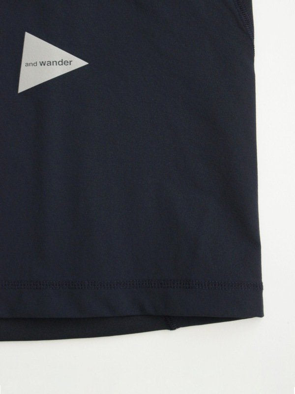 hybrid warm pocket LS T #navy [5743284075] ｜andwander