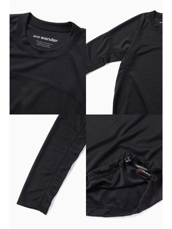 Women's power dry jersey  LS T (W) #black [5743264030] ｜andwander