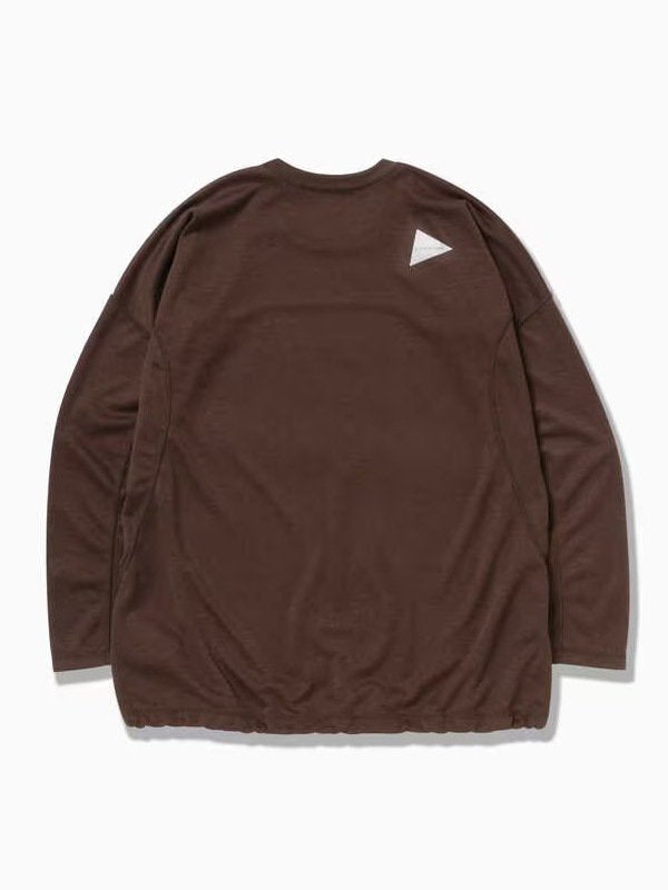Women's power dry jersey  LS T (W) #brown [5743264030] ｜andwander