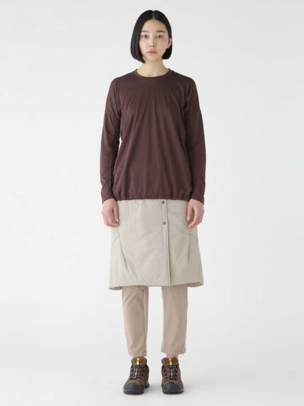 Women's power dry jersey  LS T (W) #brown [5743264030] ｜andwander