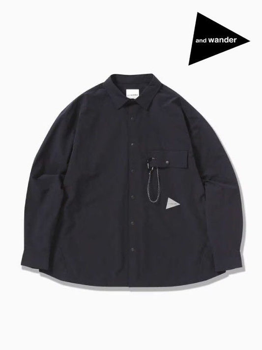 Women's light w cloth shirt #navy [5743283071]【TIME_SALE_and_wander/AXESQUIN】