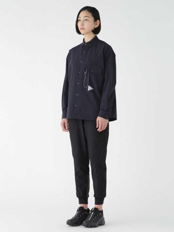 女士轻薄棉质衬衫 #海军蓝 [5743283071]｜andwander