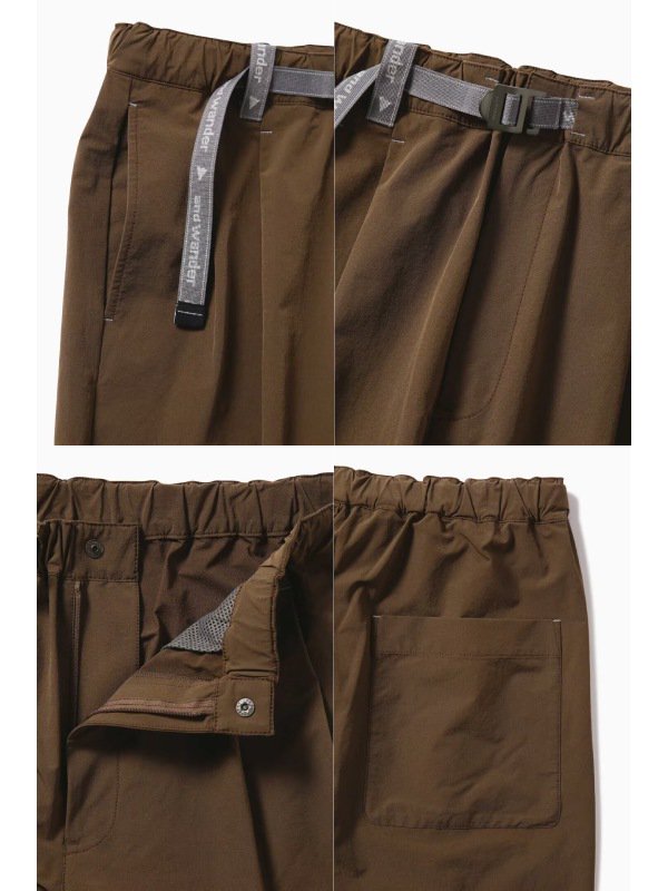 light w cloth pants #brown [5743282072] ｜andwander