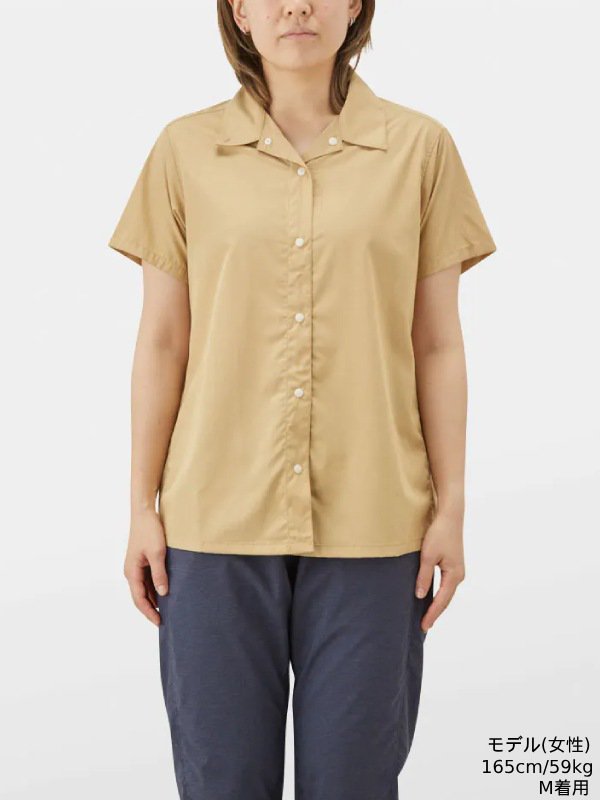 Women's Bamboo Short Sleeve Shirt (レディース) #Nomad｜山と道