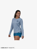 Women's L/S Cap Cool Daily Graphic Shirt - Lands #FNPX [45165]｜patagonia