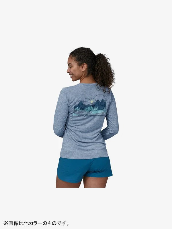 Women's L/S Cap Cool Daily Graphic Shirt - Lands #FNPX [45165]｜patagonia